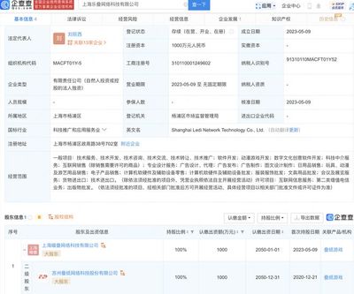 叠纸游戏于上海成立乐叠网络科技公司